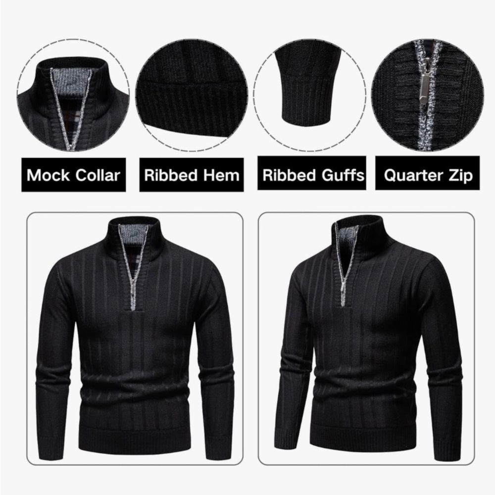 NWT, Men’s sweater, size large, color Black
